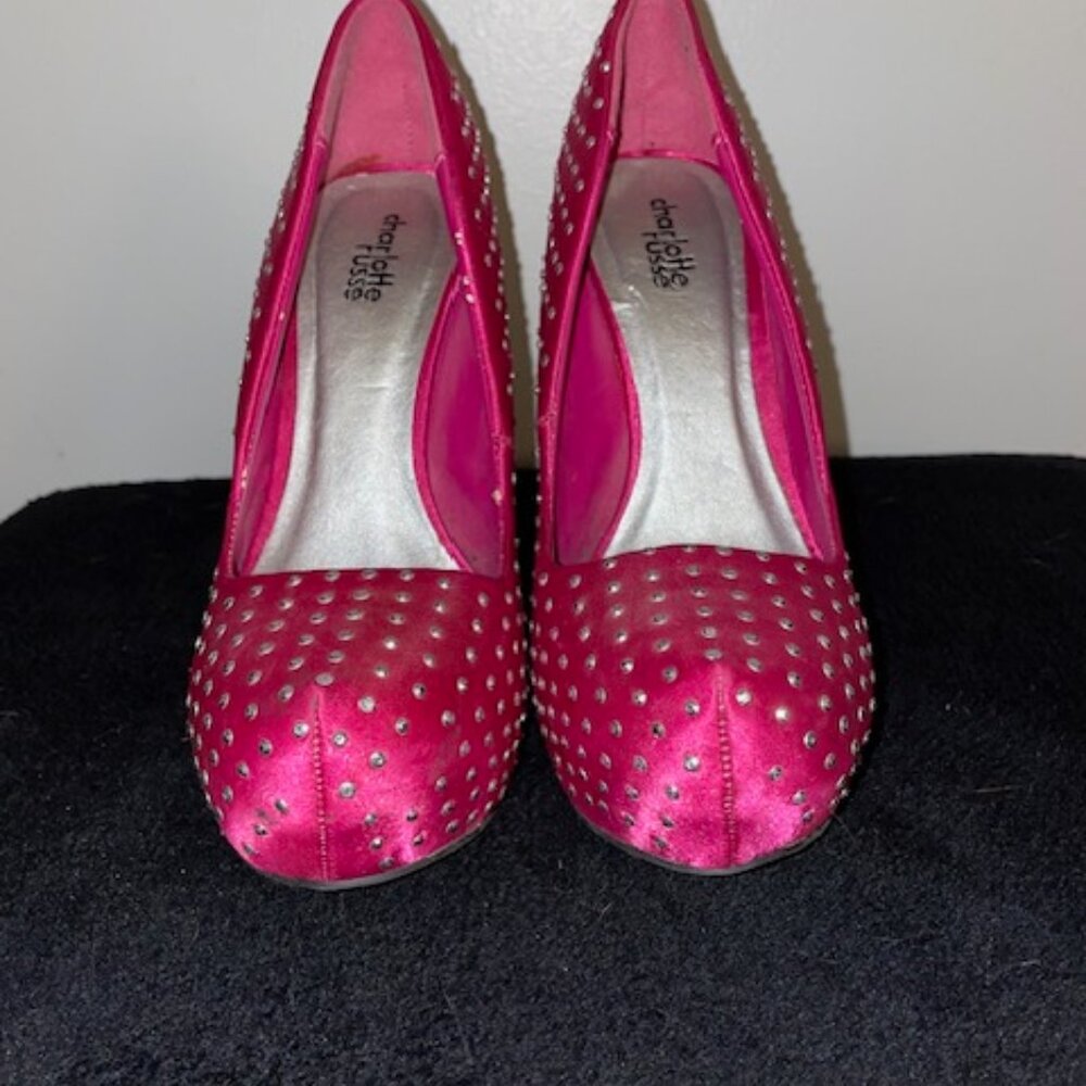 Pink Rhinestone Pumps - Picture 2 of 3
